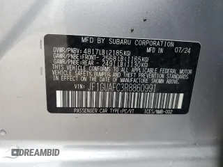 2024 Subaru Impreza Sport with VIN JF1GUAFC3R8860991, listed as a Copart auction lot 42700595 with 202 mi miles and Salvage Title. Bid and sale history available at carsss.com. Image 14.
