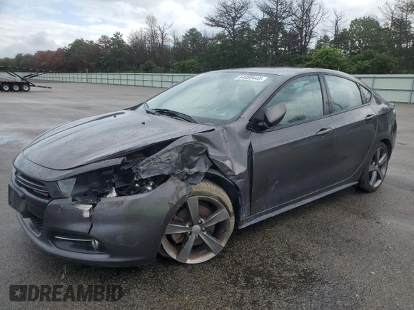 2015 Dodge Dart GT with VIN 1C3CDFEB8FD118821, listed as a Copart auction lot 64459445 with 122,870 mi miles and Salvage title. Bid and sale history available at DreamBid. Image 1.