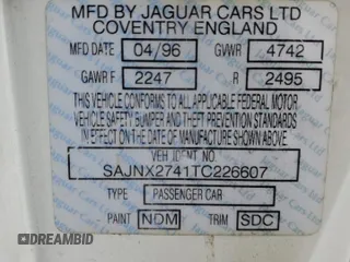 1996 Jaguar XJS with VIN SAJNX2741TC226607, listed as a Copart auction lot 74129074 with 93,183 mi miles and Non Repairable. Bid and sale history available at carsss.com. Image 13.