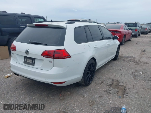 2016 Volkswagen Golf SportWagen S with VIN 3VWA17AU6GM520199, listed as a IAAI auction lot 41339000 with 158,190 mi miles. Bid and sale history available at carsss.com. Image 4.