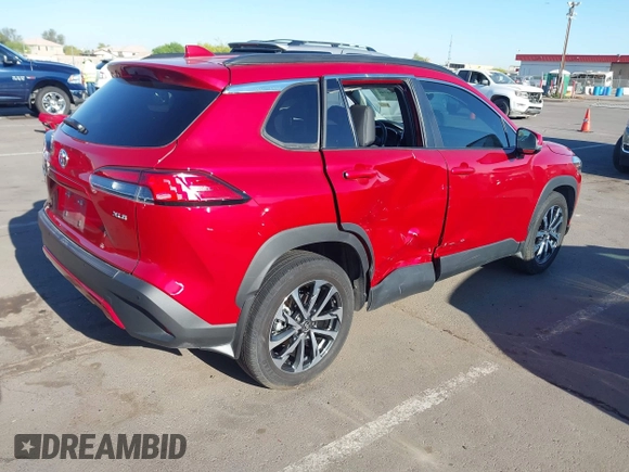 2024 Toyota Corolla Cross XLE with VIN 7MUDAAAG2RV095547, listed as a IAAI auction lot 42087409 with 15,402 mi miles and . Bid and sale history available at DreamBid. Image 4.