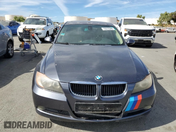 2007 BMW 3 Series 328i with VIN WBAVC53587FZ76808, listed as a Copart auction lot 75572344 with 193,993 mi miles and Clean Title. Bid and sale history available at carsss.com. Image 5.
