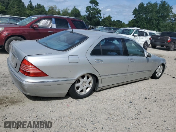 2000 Mercedes-Benz S-Class with VIN WDBNG75J6YA043807, listed as a Copart auction lot 70151654 with 0 mi miles and Clean Title. Bid and sale history available at carsss.com. Image 3.