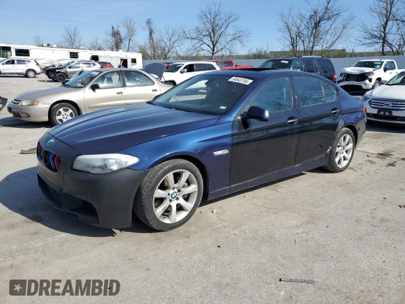 2013 BMW 5 Series 550i with VIN WBAFR9C59DD226772, listed as a Copart auction lot 50643795 with 117,277 mi miles and Clean Title. Bid and sale history available at carsss.com. Image 1.