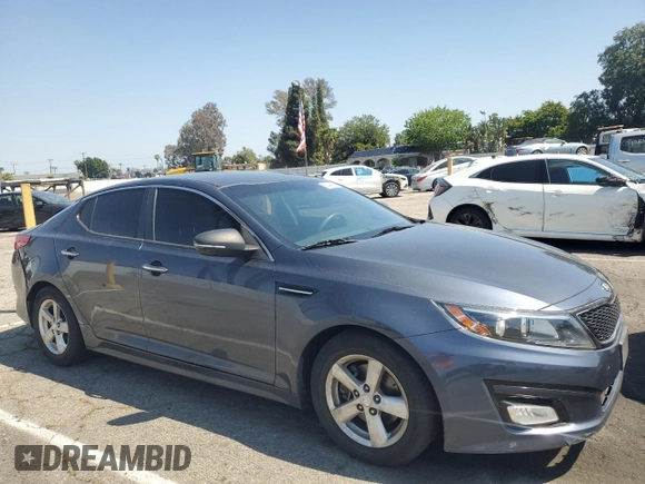2015 Kia Optima LX with VIN KNAGM4A76F5605252, listed as a Copart auction lot 56244045 with 143,287 mi miles and Salvage title. Bid and sale history available at DreamBid. Image 4.