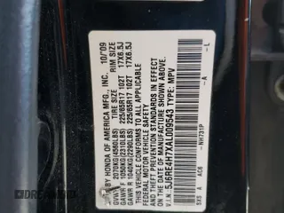 2010 Honda CR-V EX-L z VIN 5J6RE4H7XAL009543, wystawiony jako Copart lot #52347535 z przebiegiem 127 834 mil mil oraz Szkoda całkowita • Salvage title. Historia ofert i sprzedaży dostępna na DreamBid. Obrazek 16.