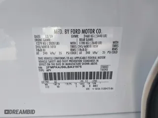 2020 Ford Edge SEL with VIN 2FMPK4J96LBA31975, listed as a IAAI auction lot 41727923 with 65,972 mi miles. Bid and sale history available at carsss.com. Image 9.