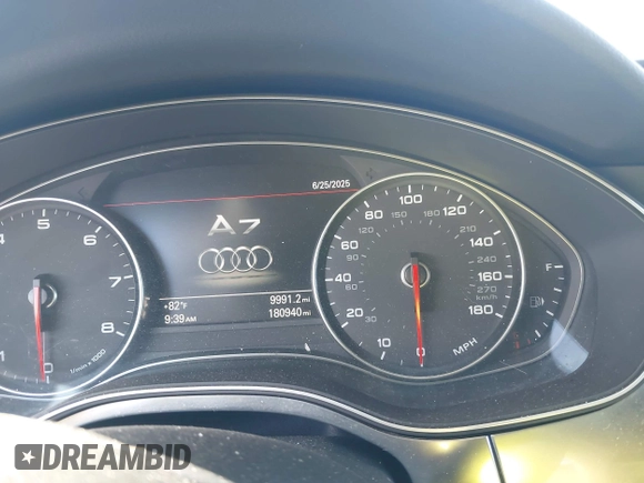 2012 Audi A7 Prestige with VIN WAU3GAFC7CN158467, listed as a IAAI auction lot 42583561 with 180,940 mi miles and . Bid and sale history available at DreamBid. Image 6.