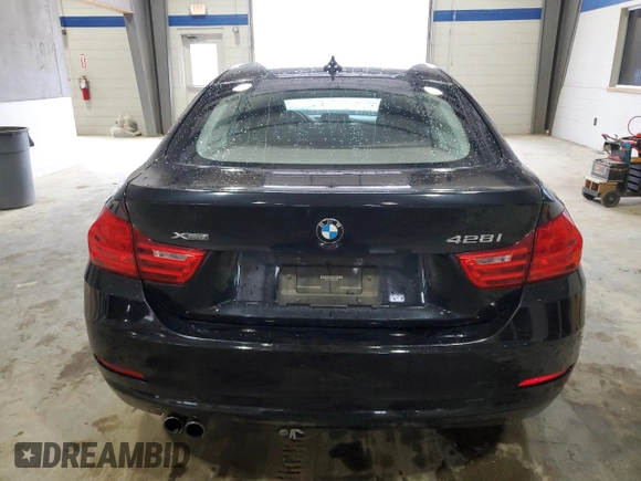 2015 BMW 4 Series 428i xDrive with VIN WBA4A7C52FD415821, listed as a Copart auction lot 51622295 with 63,918 mi miles and Salvage title. Bid and sale history available at DreamBid. Image 6.