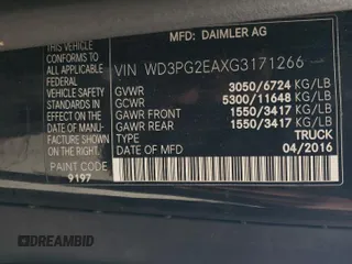 2016 Mercedes-Benz Metris Cargo z VIN WD3PG2EAXG3171266, wystawiony jako Copart lot #43595185 z przebiegiem 101 889 mil mil oraz Szkoda całkowita • Salvage title. Historia ofert i sprzedaży dostępna na DreamBid. Obrazek 15.