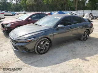 2024 Hyundai Elantra SEL with VIN KMHLS4DG3RU808222, listed as a Copart auction lot 54051305 with 9,880 mi miles and Salvage Title. Bid and sale history available at carsss.com. Image 1.
