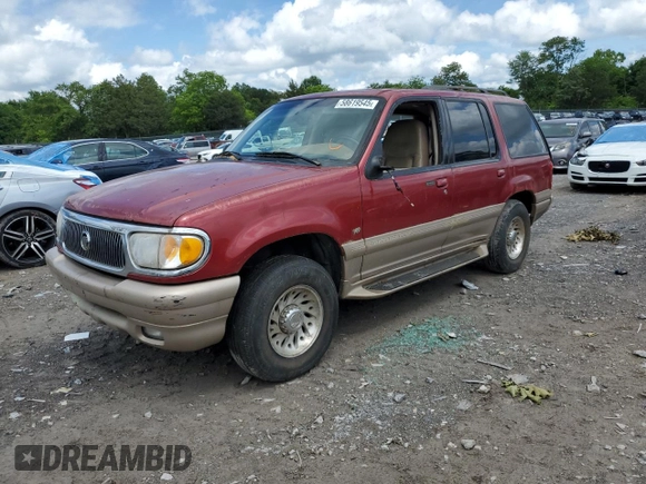 2000 Mercury Mountaineer with VIN 4M2ZU86P2YUJ30049, listed as a Copart auction lot 58619545 with 149,673 mi miles and Salvage title. Bid and sale history available at DreamBid. Image 1.