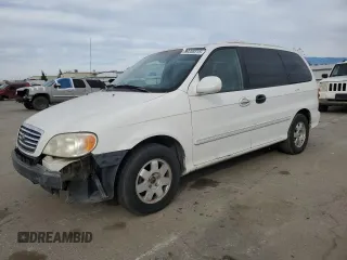 2002 Kia Sedona LX with VIN KNDUP131326271237, listed as a Copart auction lot 89358515 with 142,150 mi miles and Salvage Title. Bid and sale history available at carsss.com. Image 1.