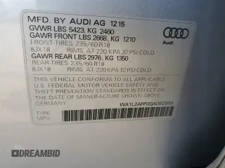 2016 Audi Q5 Premium Plus z VIN WA1L2AFP0GA092999, wystawiony jako Copart lot #56547255 z przebiegiem 63 940 mil mil oraz Szkoda całkowita • Salvage title. Historia ofert i sprzedaży dostępna na DreamBid. Obrazek 13.