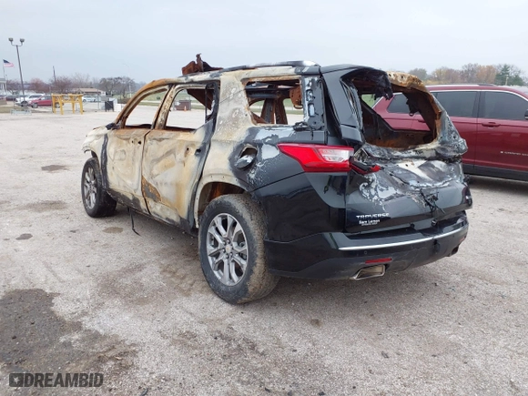 2018 Chevrolet Traverse Premier with VIN 1GNERKKW9JJ105566, listed as a IAAI auction lot 40953042 with 1 mi miles. Bid and sale history available at carsss.com. Image 3.