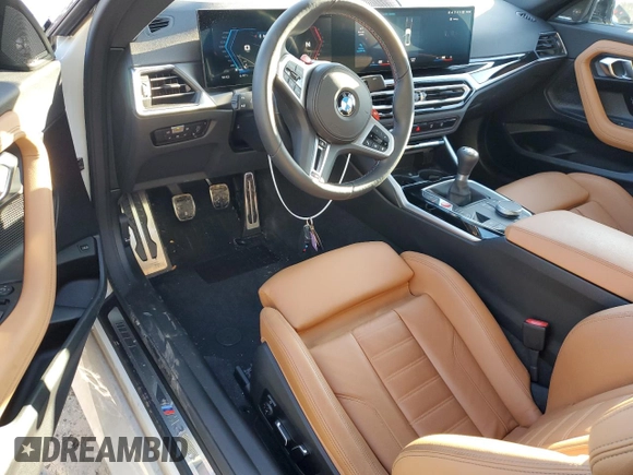 2024 BMW M2 with VIN 3MF13DM05R8E79951, listed as a Copart auction lot 41638385 with 11,018 mi miles and Salvage Title. Bid and sale history available at carsss.com. Image 8.