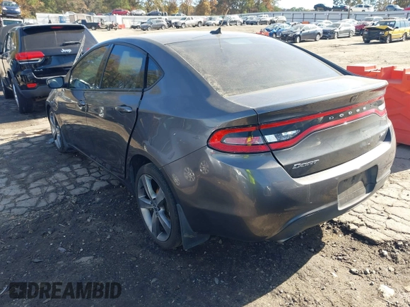 2015 Dodge Dart GT with VIN 1C3CDFEB6FD278924, listed as a IAAI auction lot 40889120 with 104,063 mi miles. Bid and sale history available at carsss.com. Image 3.