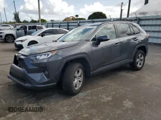 2020 Toyota RAV4 XLE with VIN 2T3W1RFV1LC034366, listed as a Copart auction lot 61774875 with 77,335 mi miles and Salvage title. Bid and sale history available at DreamBid. Image 1.