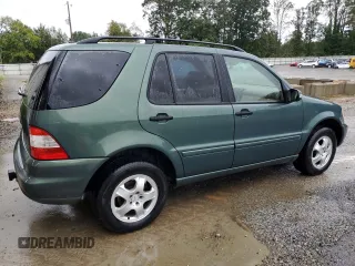 2002 Mercedes-Benz M-Class with VIN 4JGAB54EX2A313793, listed as a Copart auction lot 72600614 with 140,053 mi miles and Salvage Title. Bid and sale history available at carsss.com. Image 3.