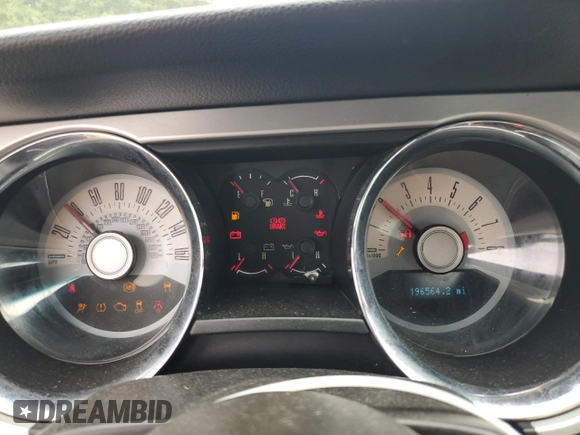 2012 Ford Mustang Premium with VIN 1ZVBP8AM5C5210831, listed as a Copart auction lot 58858065 with 196,564 mi miles and Salvage title. Bid and sale history available at DreamBid. Image 9.