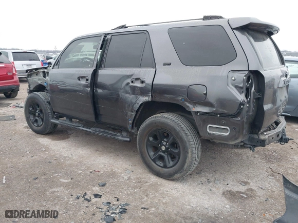 2020 Toyota 4Runner SR5 with VIN JTEBU5JR2L5779671, listed as a IAAI auction lot 41572359 with 87,458 mi miles. Bid and sale history available at carsss.com. Image 3.