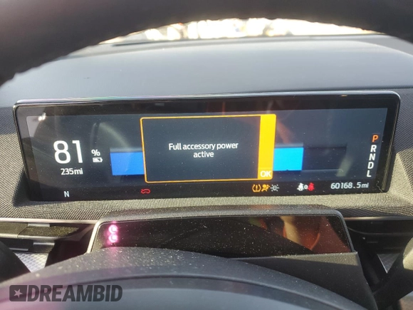 2021 Ford Mustang Mach-E California Route 1 with VIN 3FMTK2R77MMA36527, listed as a Copart auction lot 49133175 with 60,168 mi miles and Salvage Title. Bid and sale history available at DreamBid. Image 9.
