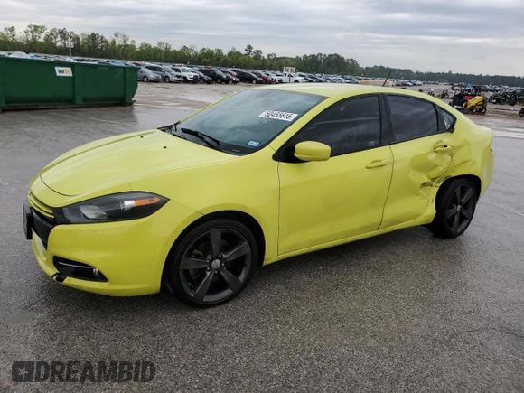 2013 Dodge Dart SXT with VIN 1C3CDFBA3DD231620, listed as a Copart auction lot 50455615 with 145,107 mi miles and Salvage Title. Bid and sale history available at carsss.com. Image 1.