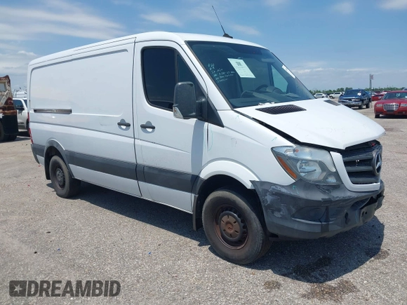 2017 Mercedes-Benz Sprinter Cargo Worker with VIN WD3PE7CD7HP561915, listed as a IAAI auction lot 41915896 with Not Provided miles. Bid and sale history available at carsss.com. Image 1.