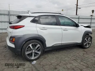 2019 Hyundai Kona Ultimate with VIN KM8K53A50KU218243, listed as a Copart auction lot 50928885 with 80,666 mi miles and Salvage Title. Bid and sale history available at DreamBid. Image 3.