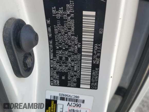 2005 Toyota Sienna XLE with VIN 5TDZA22C35S310882, listed as a Copart auction lot 49956055 with 270,896 mi miles and Salvage Title. Bid and sale history available at DreamBid. Image 15.