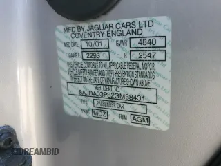 2002 Jaguar S-Type w/Sport z VIN SAJDA03P82GM38431, wystawiony jako Copart lot #54934795 z przebiegiem 42 744 mil mil oraz Szkoda całkowita • Salvage title. Historia ofert i sprzedaży dostępna na DreamBid. Obrazek 12.