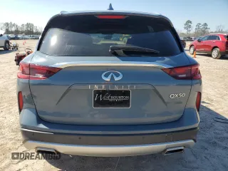 2022 Infiniti QX50 LUXE with VIN 3PCAJ5BA6NF122374, listed as a Copart auction lot 46030365 with 25,287 mi miles and Salvage Title. Bid and sale history available at carsss.com. Image 6.