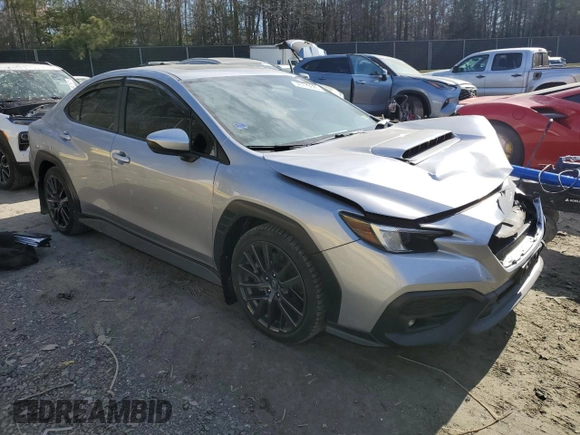 2022 Subaru WRX Premium with VIN JF1VBAF68N9024752, listed as a Copart auction lot 46773635 with 22,154 mi miles and Salvage Title. Bid and sale history available at DreamBid. Image 4.