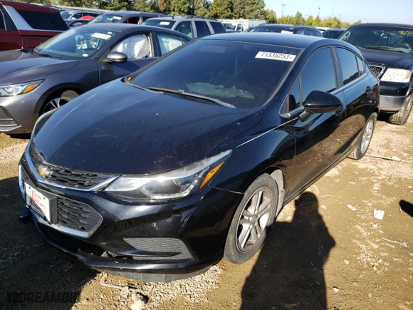 2017 Chevrolet Cruze LT with VIN 3G1BE6SM6HS507026, listed as a Copart auction lot 71335253 with 99,603 mi miles and Salvage Title. Bid and sale history available at carsss.com. Image 1.
