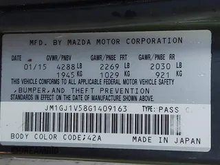 2016 Mazda 6 i Touring with VIN JM1GJ1V58G1409163, listed as a IAAI auction lot 41460893 with 207,884 mi miles and . Bid and sale history available at carsss.com. Image 9.