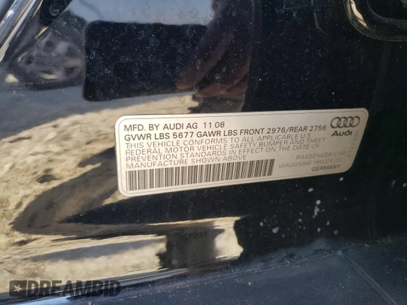 2009 Audi S6 with VIN WAUGN94F19N025702, listed as a Copart auction lot 82847384 with 147,286 mi miles and Clean Title. Bid and sale history available at carsss.com. Image 13.