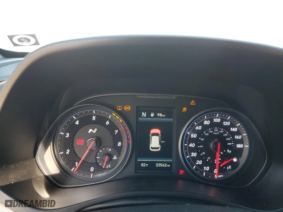 2019 Hyundai Veloster N with VIN KMHT36AH0KU001698, listed as a Copart auction lot 63129924 with 33,562 mi miles and Salvage Title. Bid and sale history available at carsss.com. Image 9.