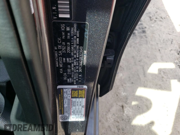 2024 Kia Forte LXS with VIN 3KPF24AD1RE823649, listed as a Copart auction lot 48720135 with 13,771 mi miles and Salvage Title. Bid and sale history available at carsss.com. Image 12.