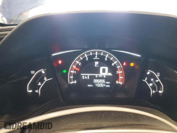 2016 Honda Civic Sedan LX with VIN 19XFC2F57GE008212, listed as a Copart auction lot 52195615 with 86,806 mi miles and Salvage Title. Bid and sale history available at carsss.com. Image 9.