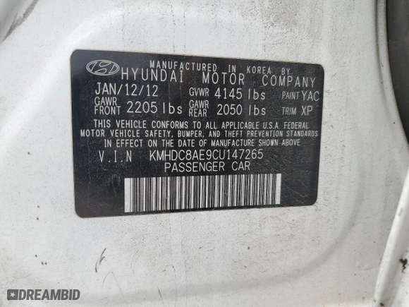 2012 Hyundai Elantra Touring SE with VIN KMHDC8AE9CU147265, listed as a Copart auction lot 73465254 with 214,504 mi miles and Clean Title. Bid and sale history available at carsss.com. Image 12.