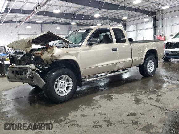2004 Dodge Dakota SLT with VIN 1D7HG42N94S549694, listed as a Copart auction lot 56888845 with 166,130 mi miles and Salvage title. Bid and sale history available at DreamBid. Image 1.