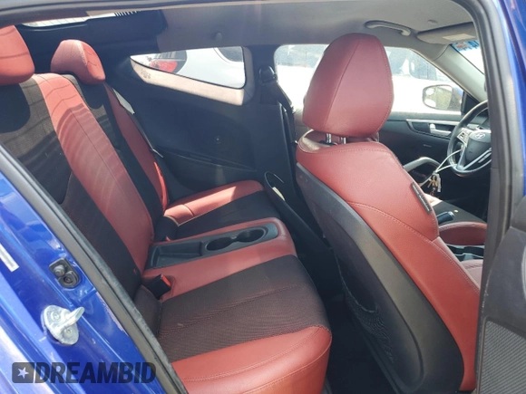 2014 Hyundai Veloster Turbo with VIN KMHTC6AE4EU199468, listed as a Copart auction lot 65734414 with 156,354 mi miles and Salvage Title. Bid and sale history available at carsss.com. Image 10.