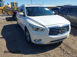 2014 Infiniti QX60 with VIN 5N1AL0MN7EC511028, listed as a IAAI auction lot 42095700 with 154,772 mi miles. Bid and sale history available at carsss.com. Image 1.