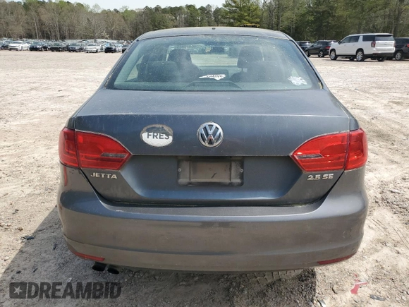 2011 Volkswagen Jetta Sedan SE with VIN 3VWDX7AJ7BM326243, listed as a Copart auction lot 50886835 with 165,059 mi miles and Salvage Title. Bid and sale history available at carsss.com. Image 6.