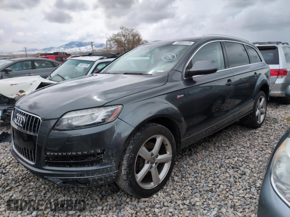 2013 Audi Q7 3.0T S line Prestige with VIN WA1DGAFEXDD016754, listed as a Copart auction lot 48603125 with 184,297 mi miles and Salvage Title. Bid and sale history available at carsss.com. Image 1.