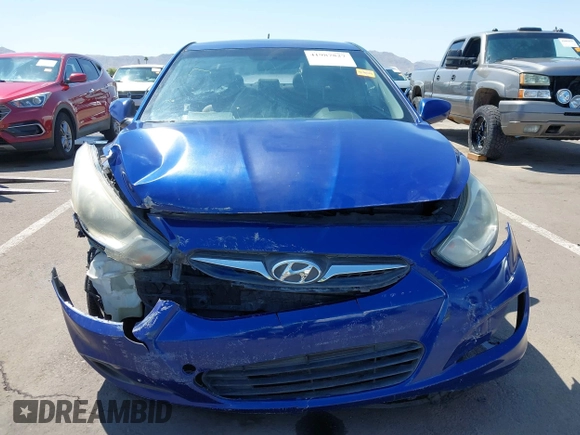 2014 Hyundai Accent GLS with VIN KMHCT4AE0EU655857, listed as a IAAI auction lot 41987827 with 172,535 mi miles. Bid and sale history available at carsss.com. Image 12.