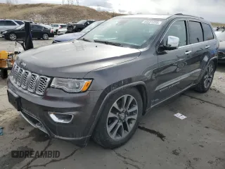 2017 Jeep Grand Cherokee Overland with VIN 1C4RJFCG9HC749485, listed as a Copart auction lot 45531335 with 0 mi miles and Salvage Title. Bid and sale history available at carsss.com. Image 1.