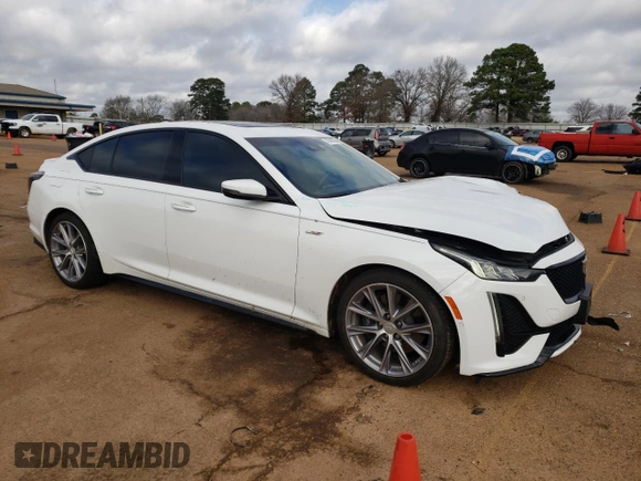 2020 Cadillac CT5 V-Series with VIN 1G6DR5RWXL0134419, listed as a Copart auction lot 43484835 with 51,734 mi miles and Salvage Title. Bid and sale history available at carsss.com. Image 4.