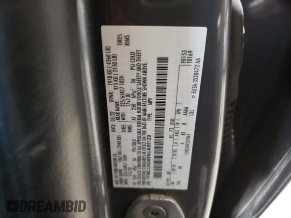 2022 Ford Escape SE с VIN 1FMCU0G69NUA55120, выставлен на аукционе Copart как лот 45266535 с пробегом 89 922 миль миль и Списание • Salvage title. История ставок и продаж доступна на DreamBid. Изображение 13.