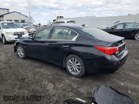 2017 Infiniti Q50 2.0t with VIN JN1CV7AR7HM681897, listed as a Copart auction lot 46796305 with 89,853 mi miles and Salvage Title. Bid and sale history available at carsss.com. Image 2.
